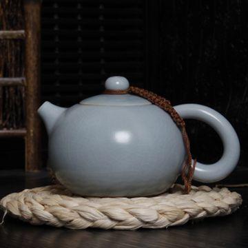 【陶瓷茶具】汝窑西施壶泡茶壶陶瓷水壶汝瓷茶具单玻璃紫砂壶厂家加工